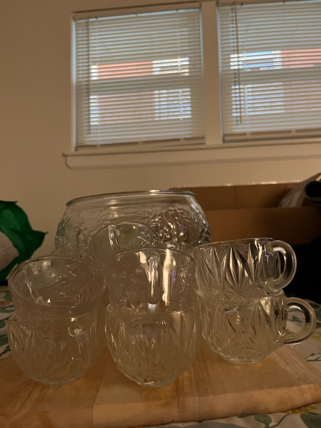 Glass Punch Bowl and Cups Set - photo 2