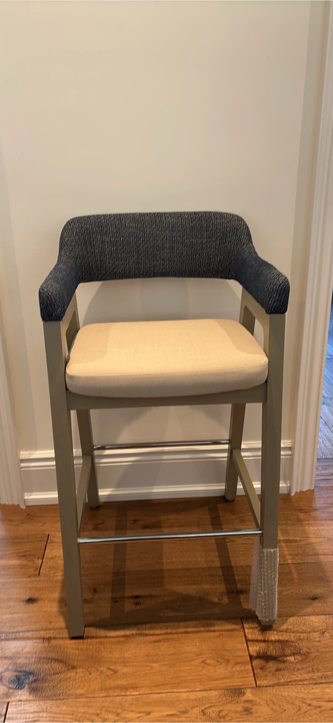 2 NEW Stools  Upholstered Back and Seat seat height 30”