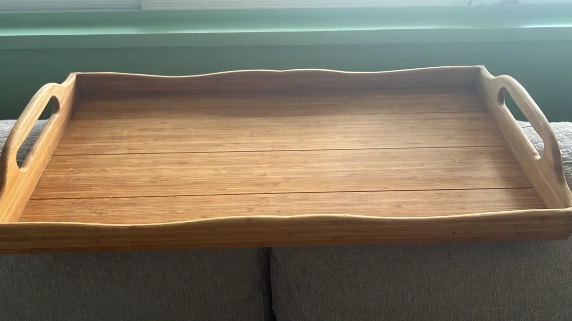 Wooden Serving Tray with Handles