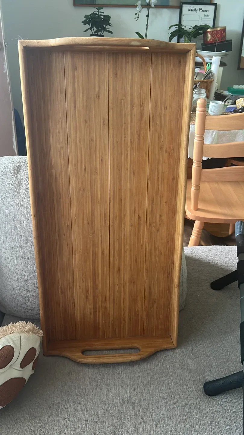 Wooden Serving Tray with Handles - photo 2