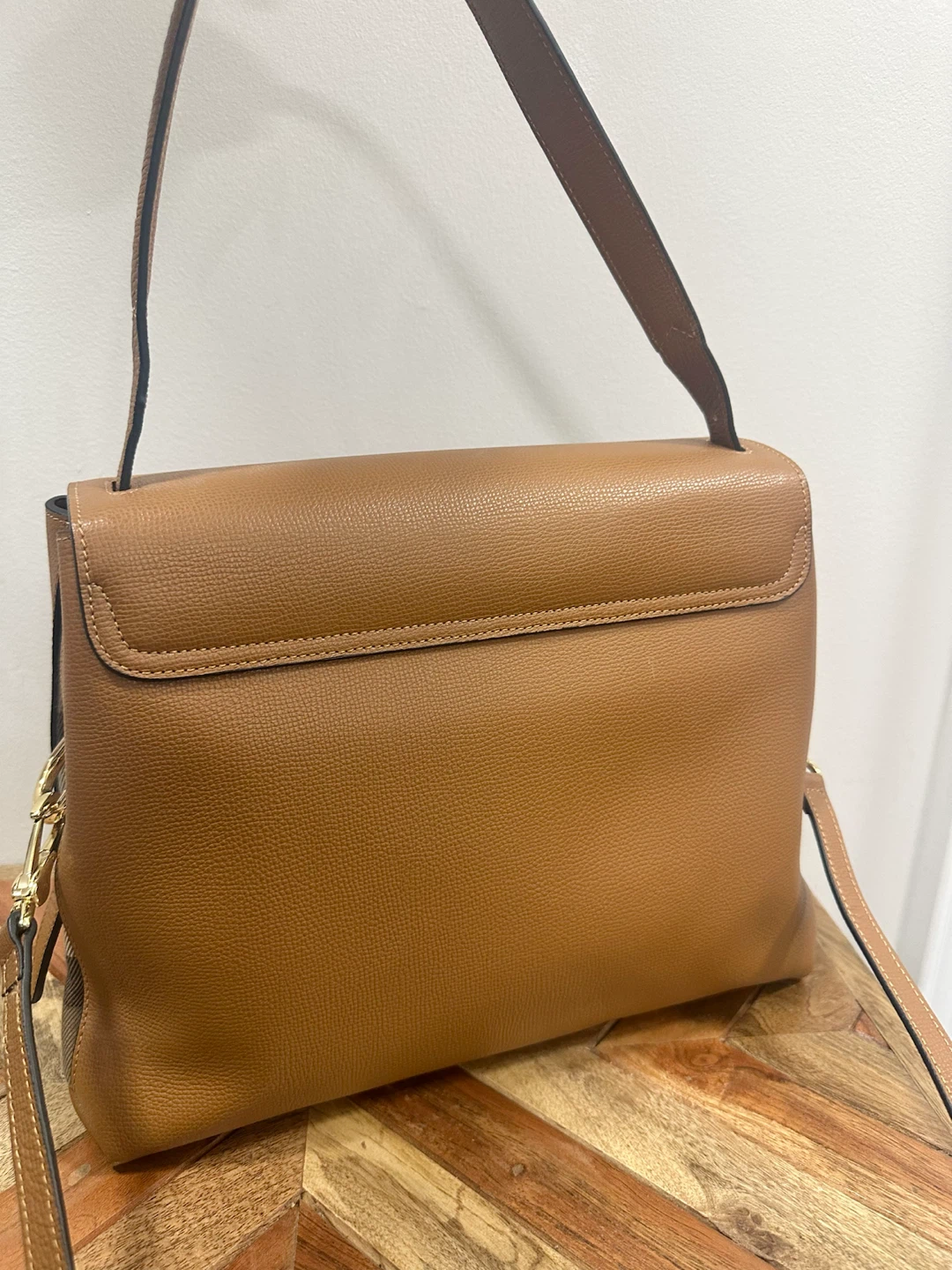 Burberry Leather Shoulder Bag - Tan - photo 2
