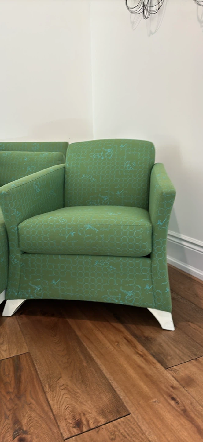 NEW 2 MATCHING Green accent chair and chaise - photo 4