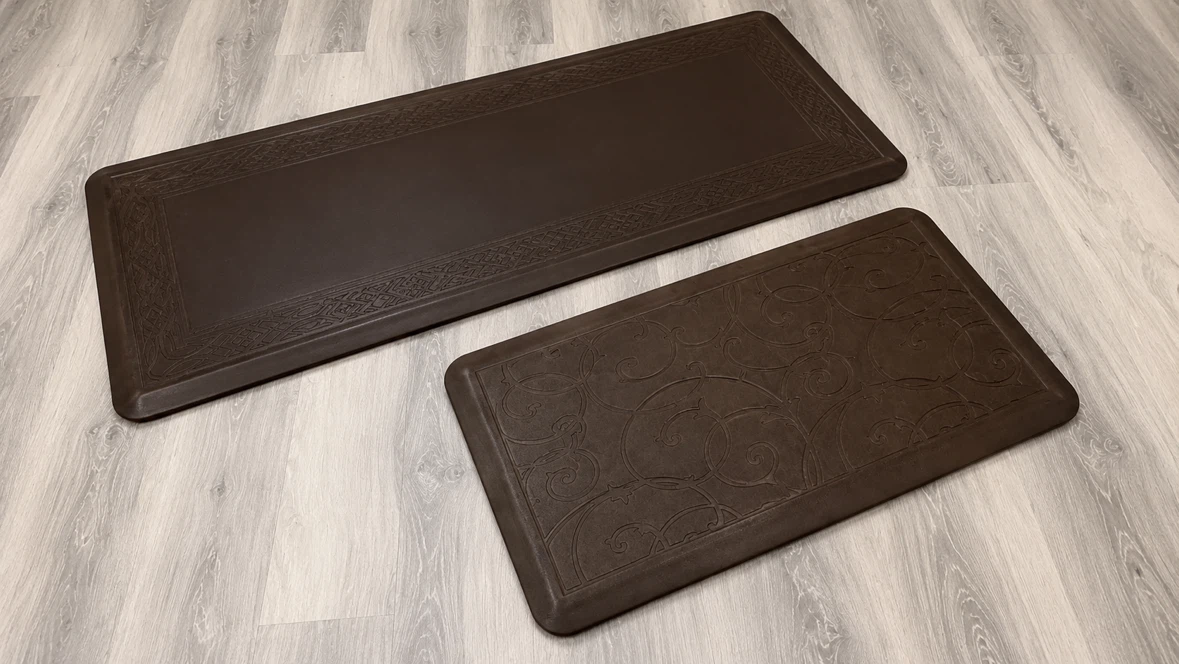 Set of 2 Brown Anti-Fatigue Comfort Mats