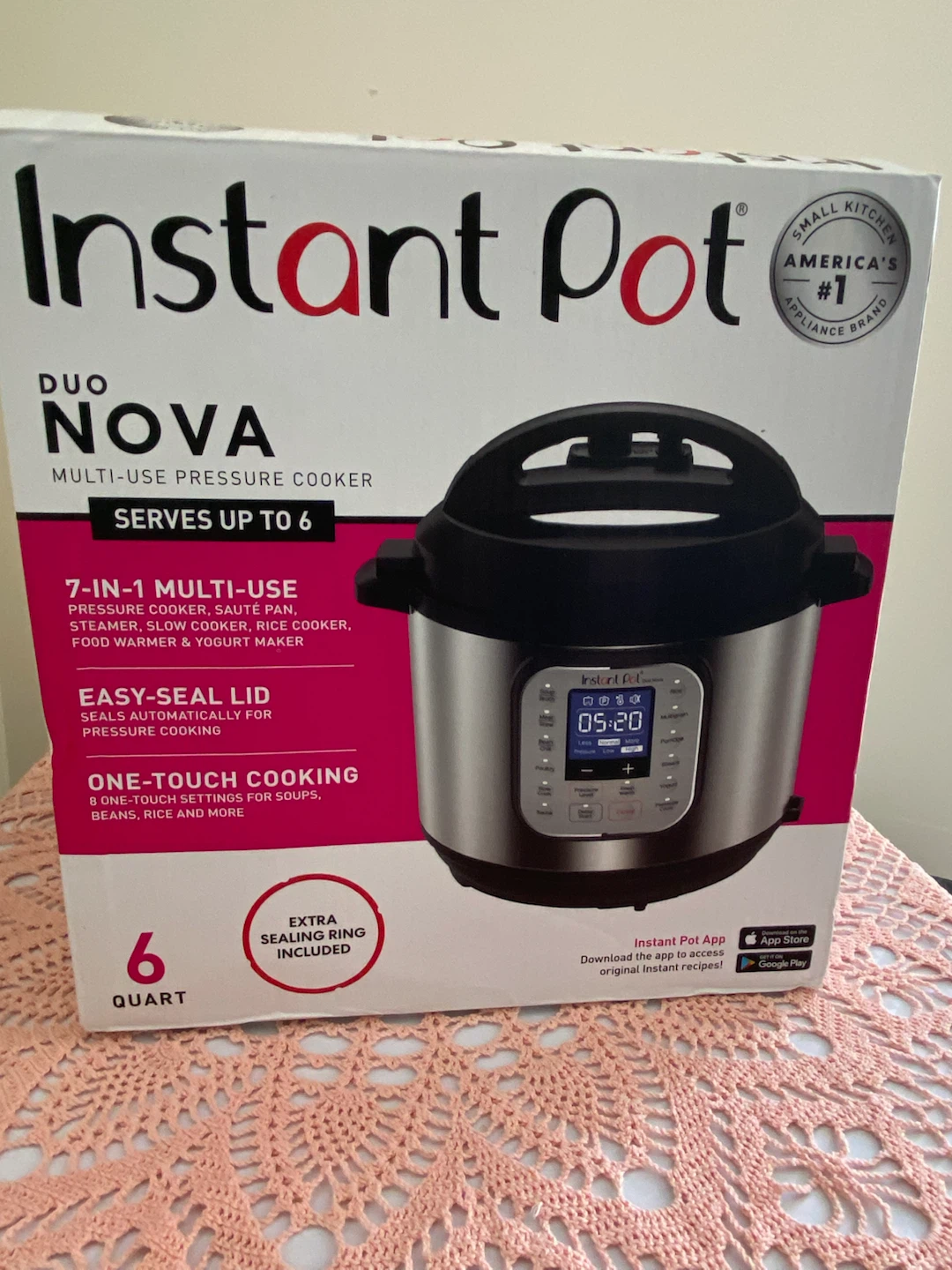 Instant Pot Duo Nova 7-in-1 Multi-Use Pressure Cooker 6 Quart