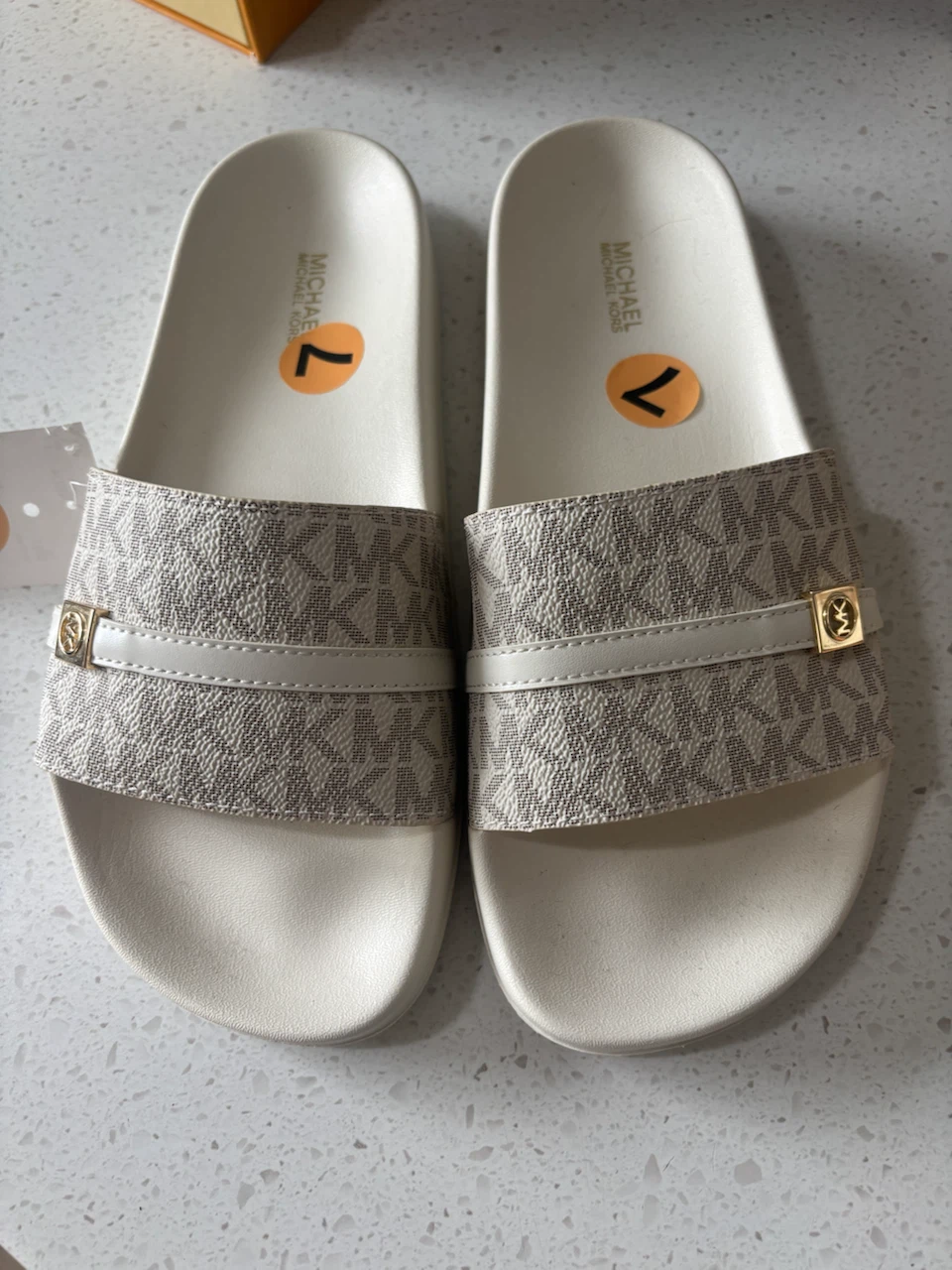 Michael Kors MK Logo Slides - Size 7