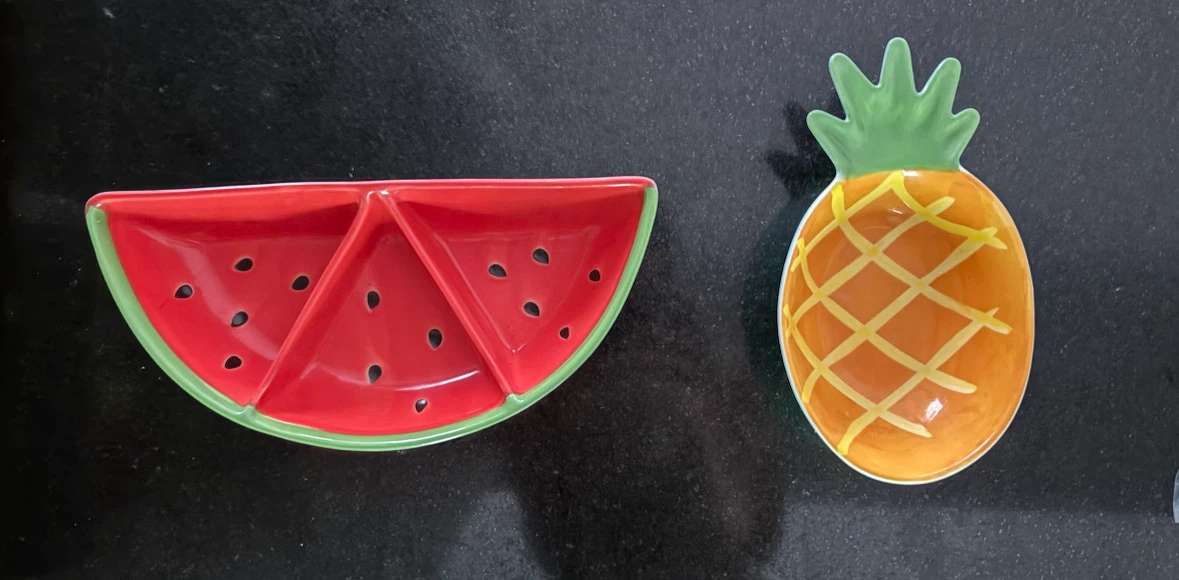 Watermelon & Pineapple Serving Dishes