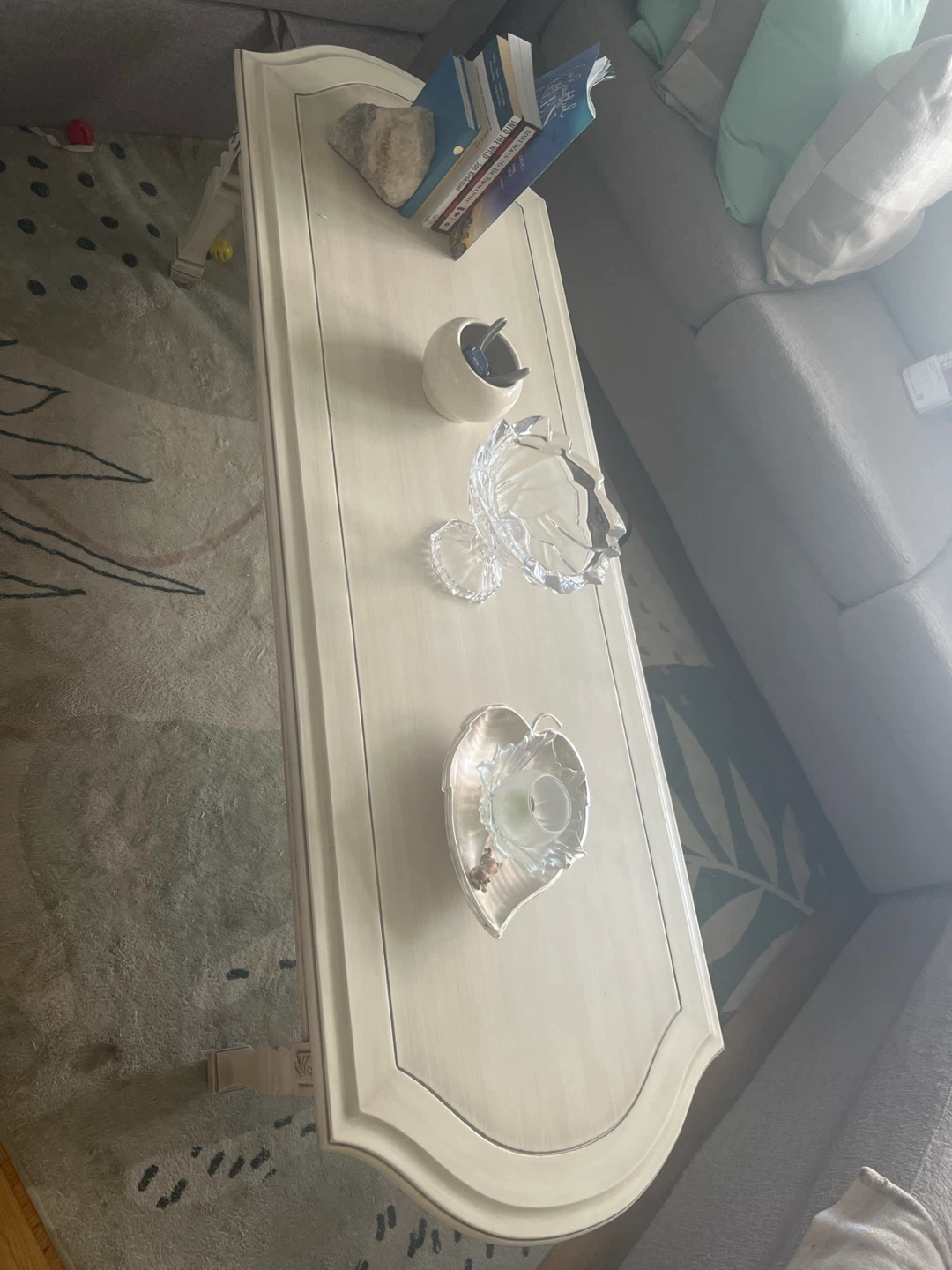 Cream coloured coffee table