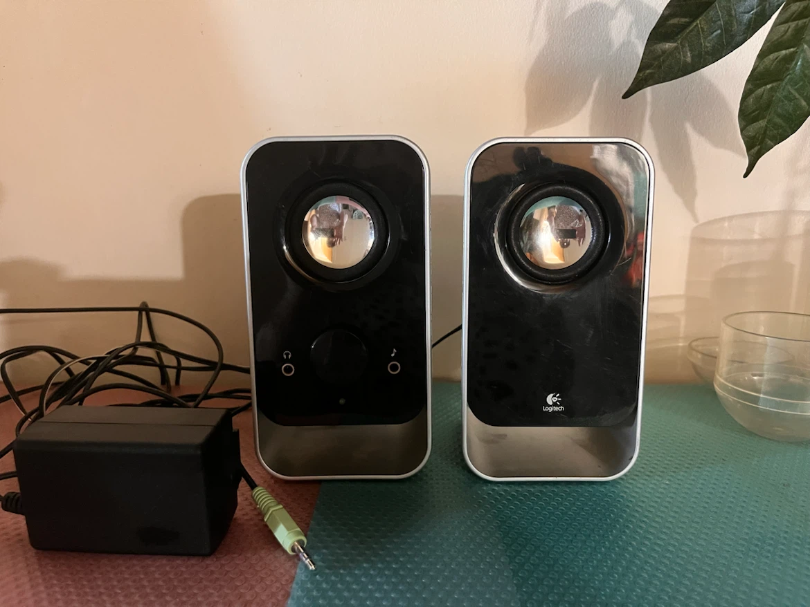 Logitech Computer Speakers with Power Adapter