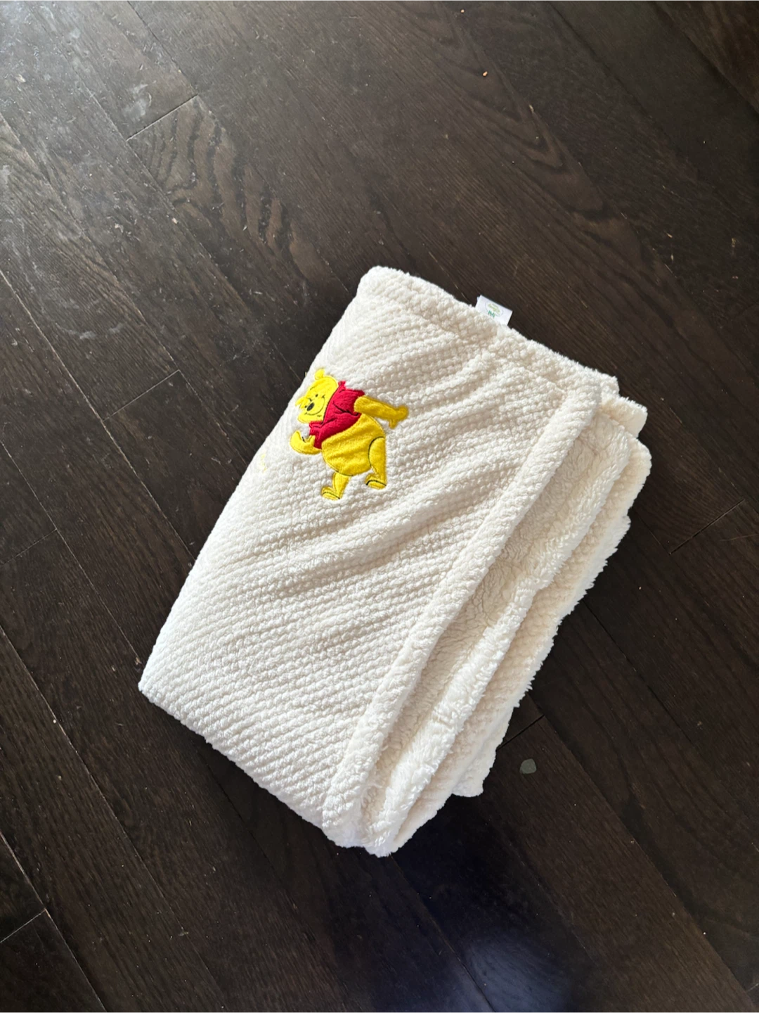 White Winnie the Pooh Baby Blanket
