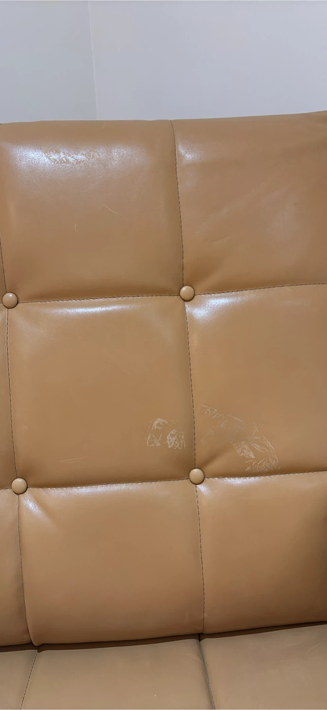 NEW With some scratches Tan Leather Office Chair - photo 5