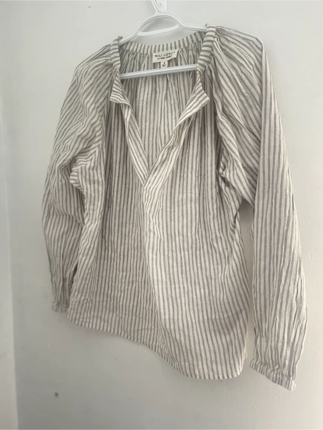 NEW Nili Lotan Striped Long Sleeve Top Size M - photo 2