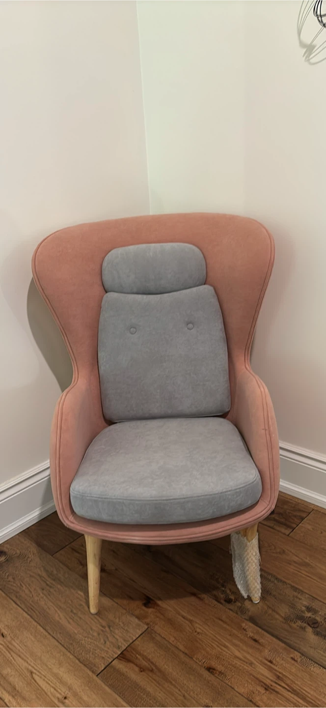 NEW Pink and Grey Accent Chair