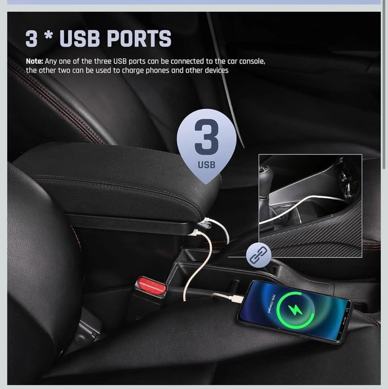 YJYWHZH Car Armrest Storage Box for KIA Soul 2014-2019 - photo 3