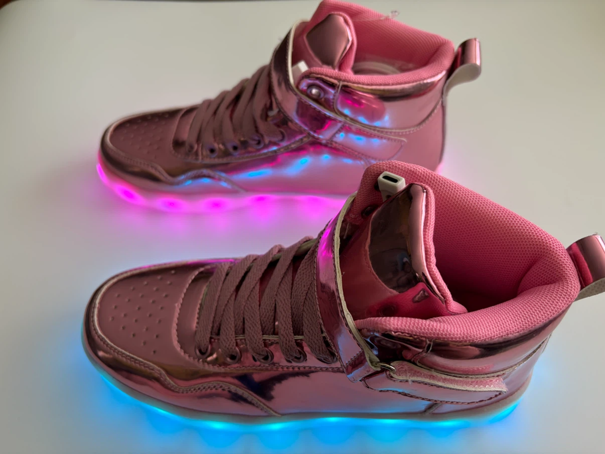 New EUR 35/W 4-4.5/M 2.5-3 LED Light Up High Top Shoes