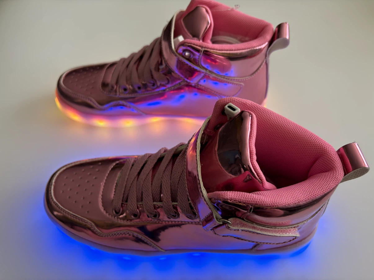 New EUR 40/W 8-8.5/M 6.5 -7 LED Light Up Colour High Top Shoes - photo 3