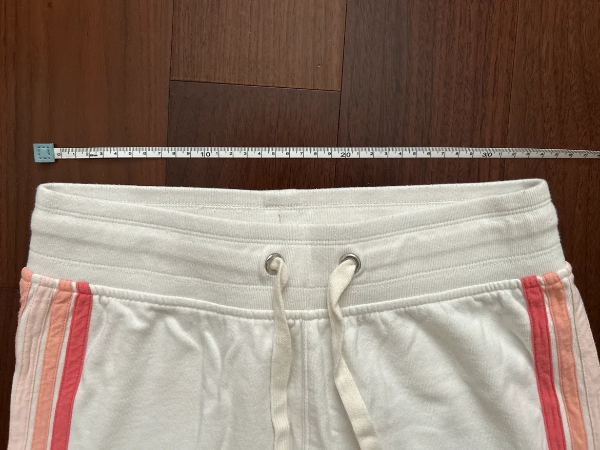 Gap white sweatpants with pink striped detail - photo 2
