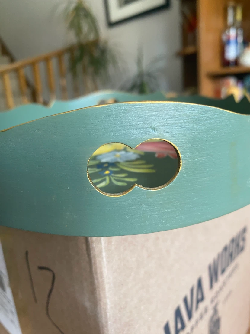 Hand-Painted Floral Toleware Tray - photo 5