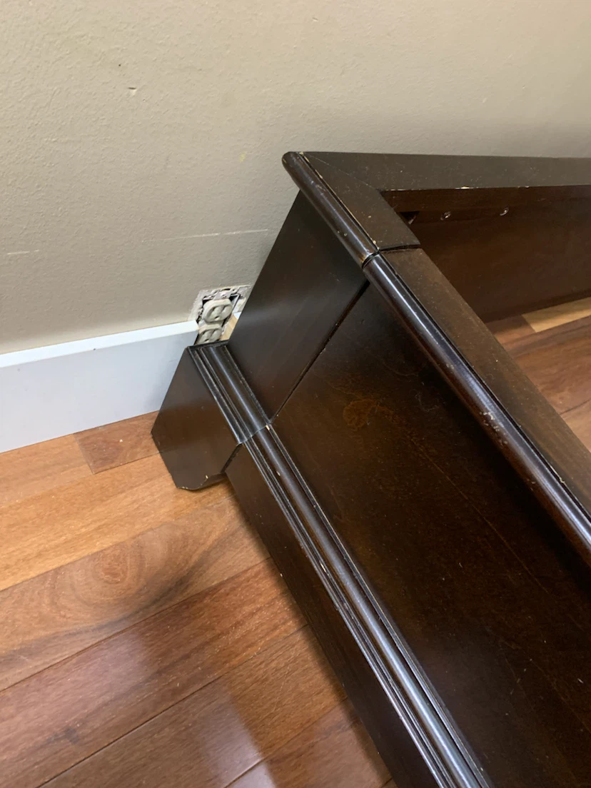 Dark Wood Bed Frame - photo 3