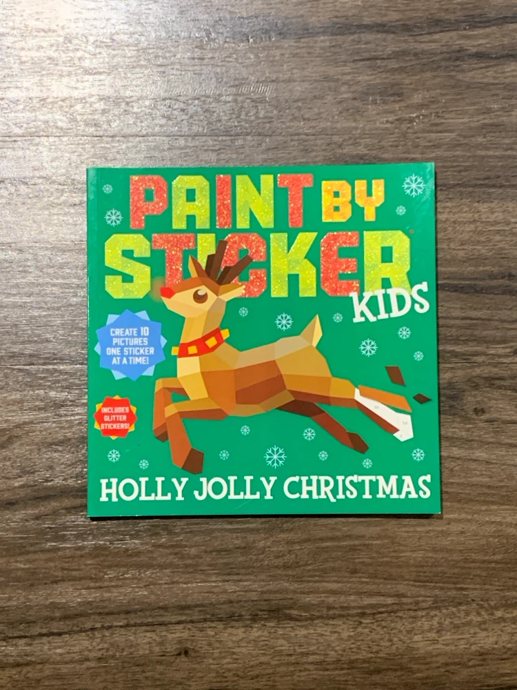NEW BOOK Paint by Sticker Kids: Holly Jolly Christmas