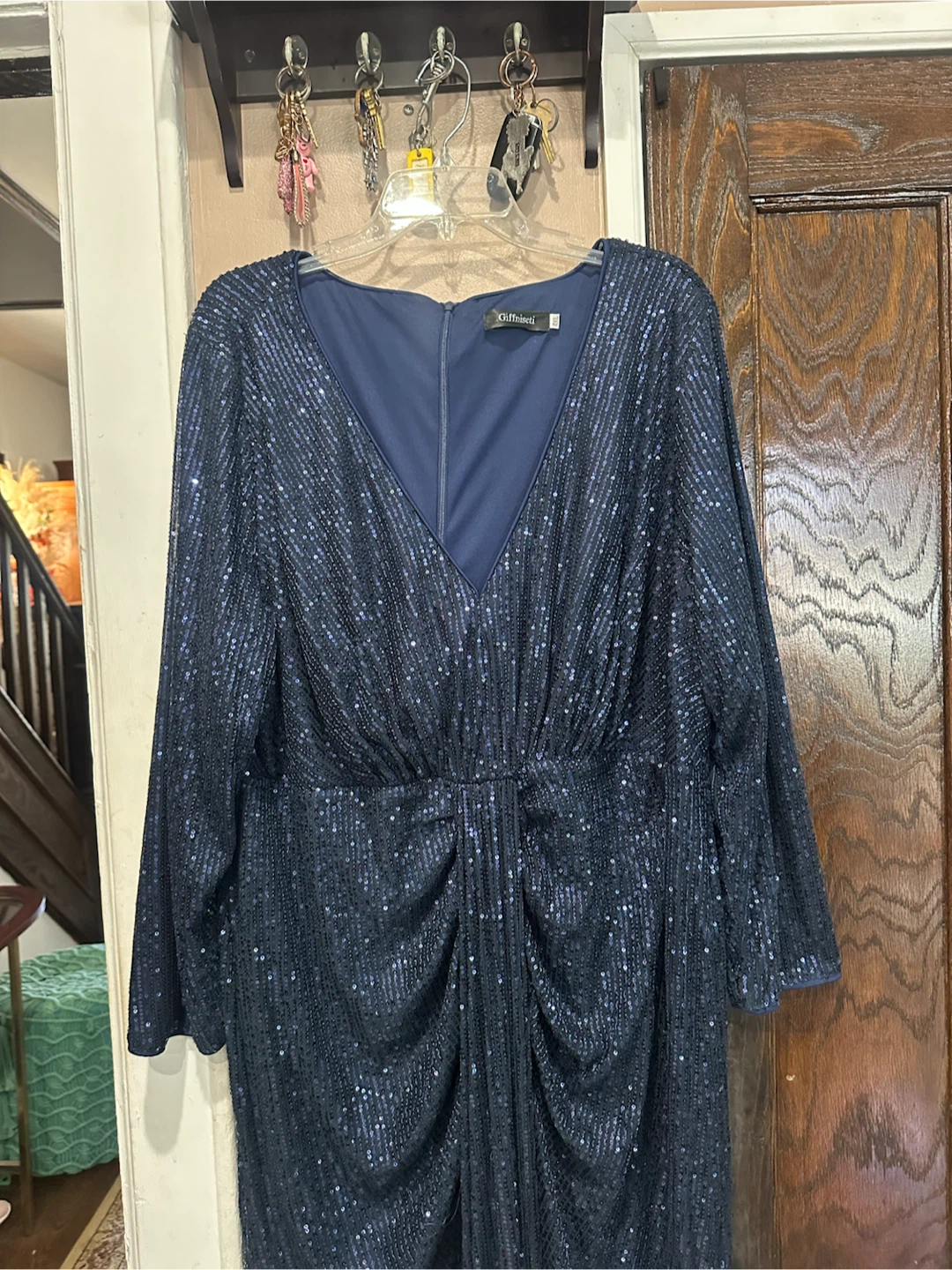 Giffniseti Navy Blue Sequin Dress - photo 2