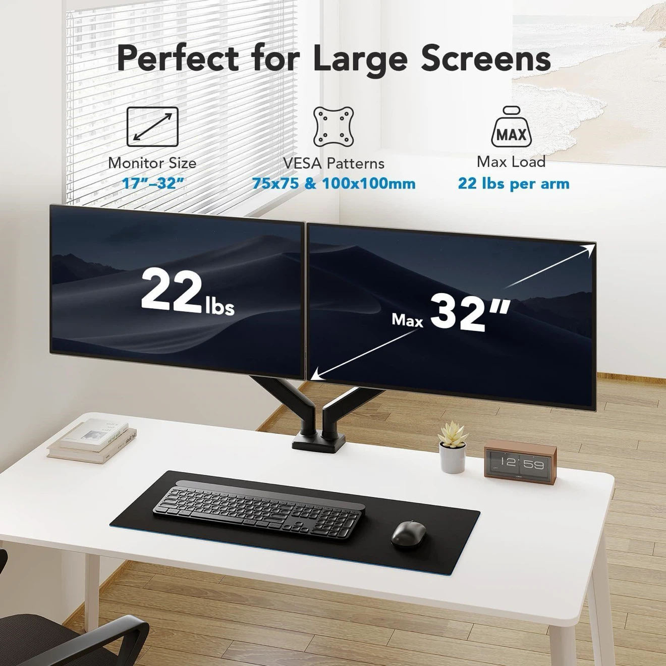Dual Monitor Desk Mount Stand - photo 2