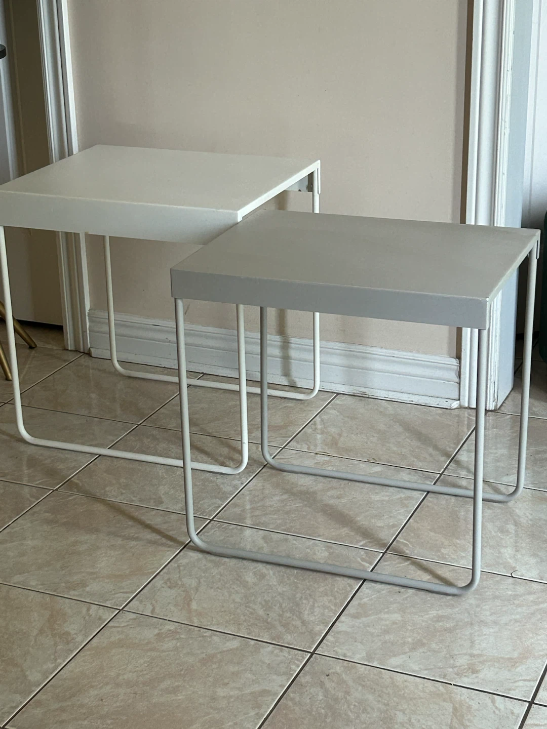 Nesting Side Tables - White and Grey - photo 2