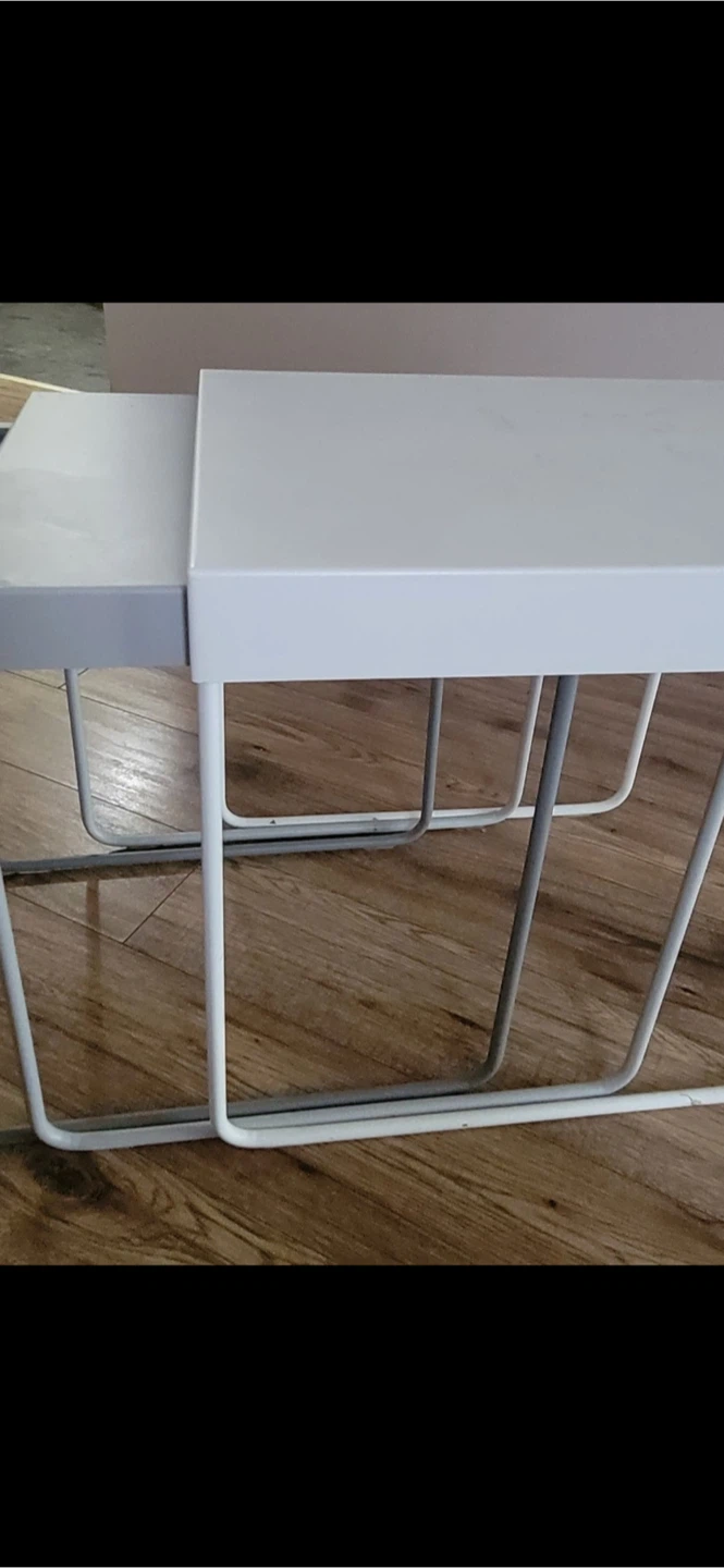 Nesting Side Tables - White and Grey - photo 3