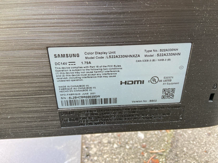 Samsung S22A330NH Computer Monitor - photo 3
