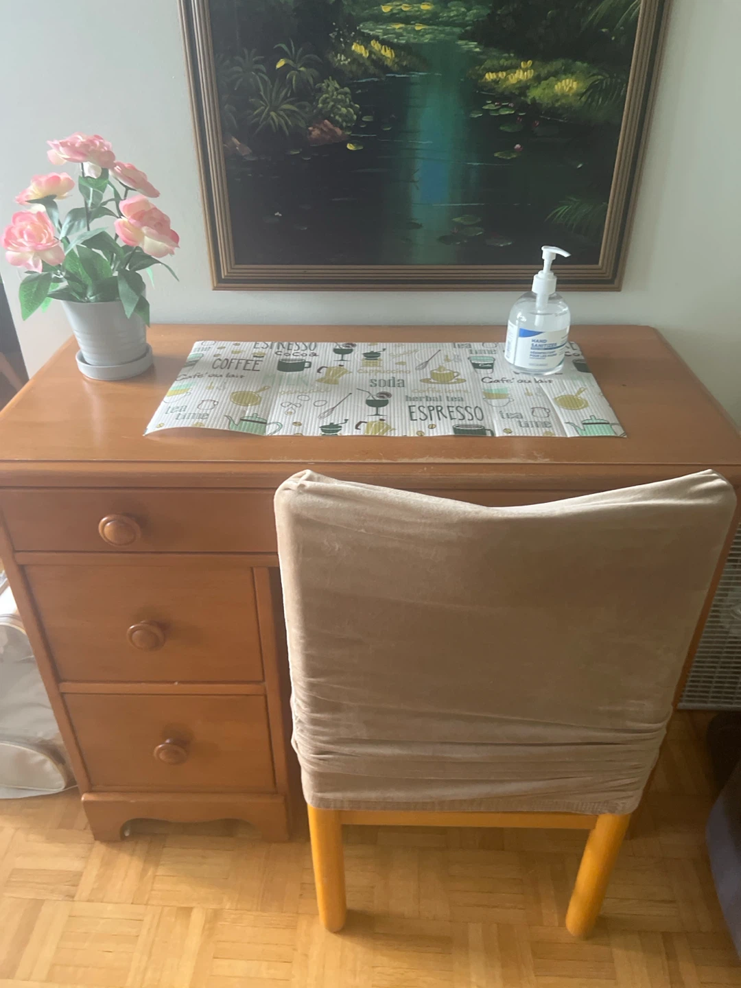 Wooden Desk with Drawers - photo 2