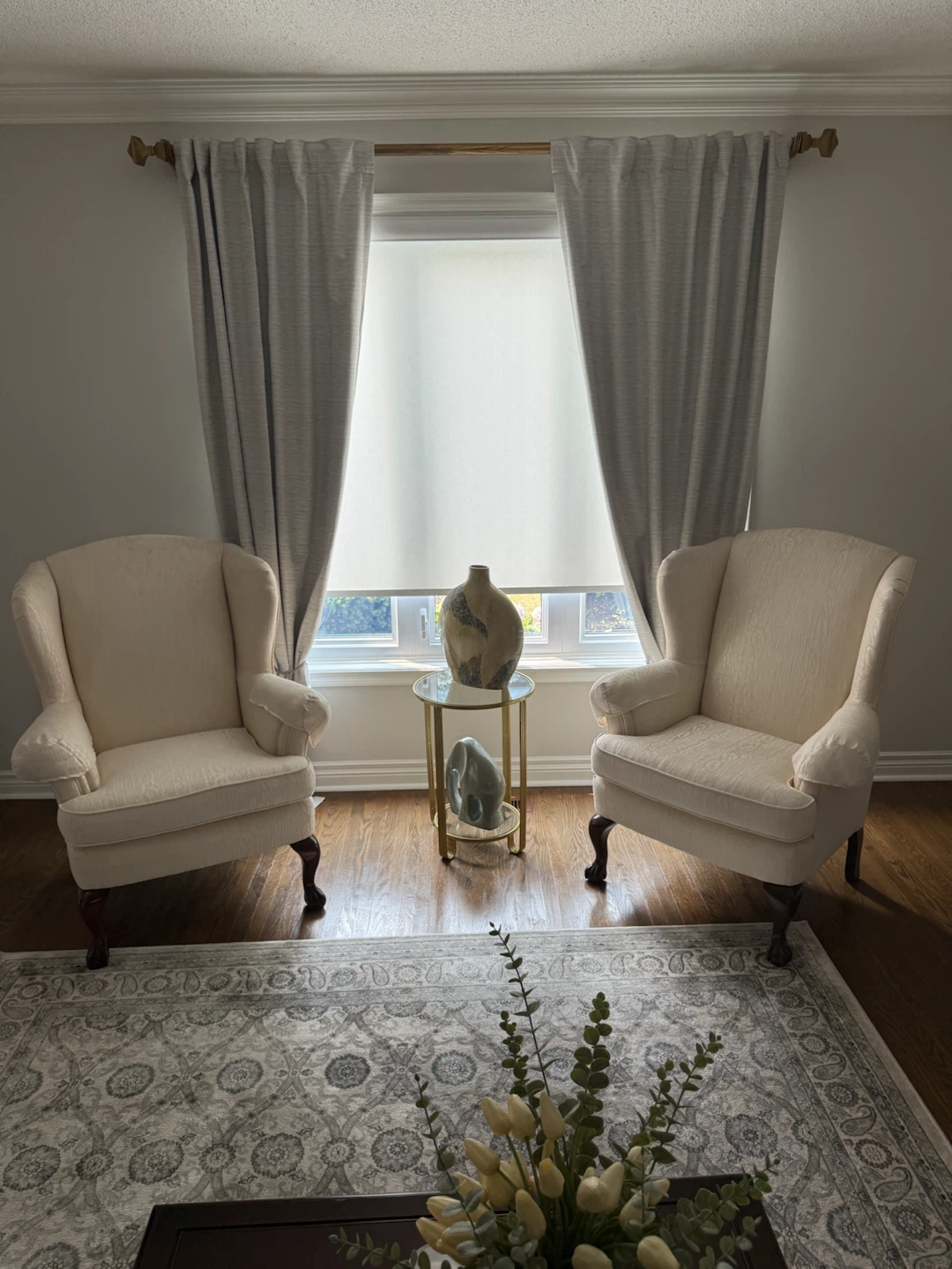2  Wing Backed Chairs