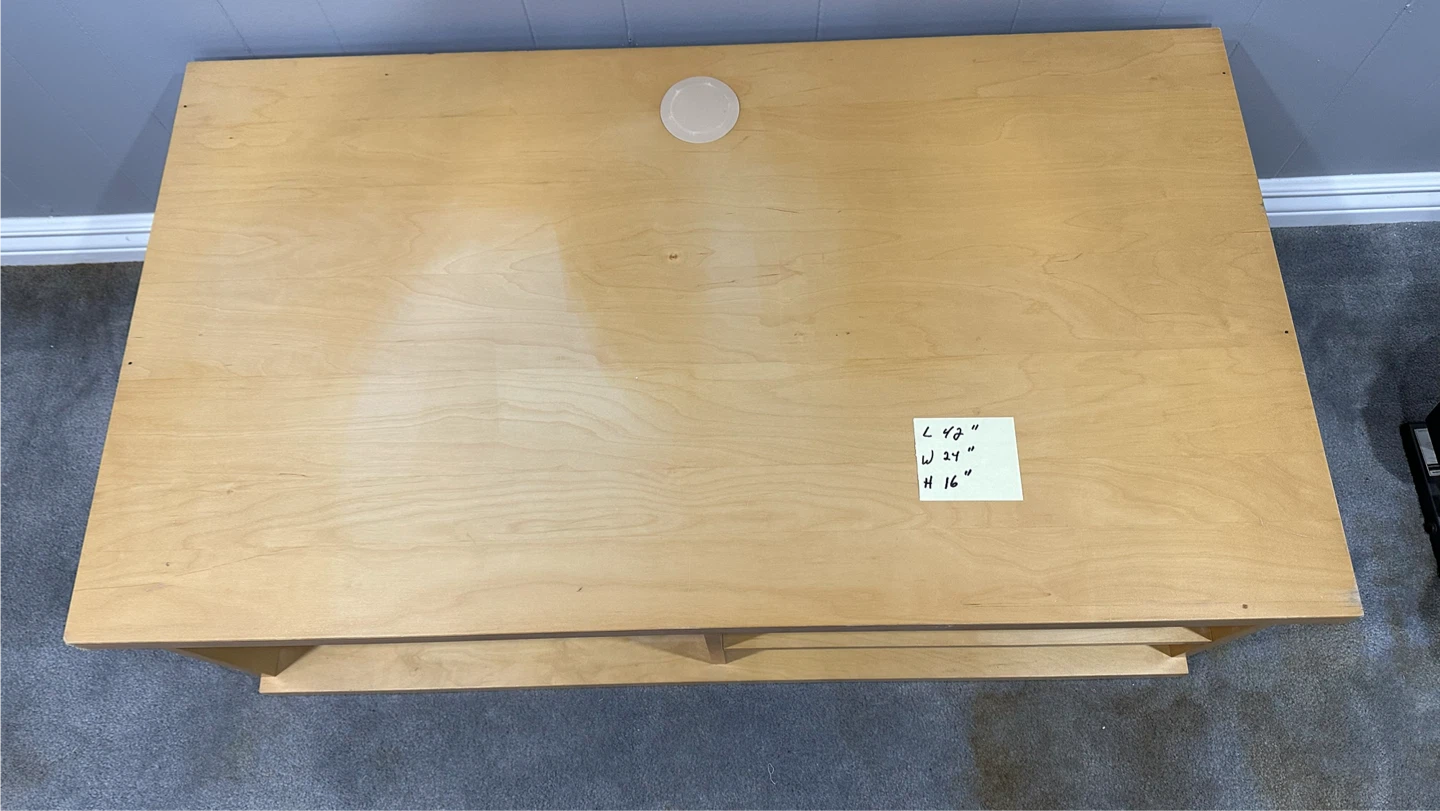Maple TV Stand with Shelves - photo 2