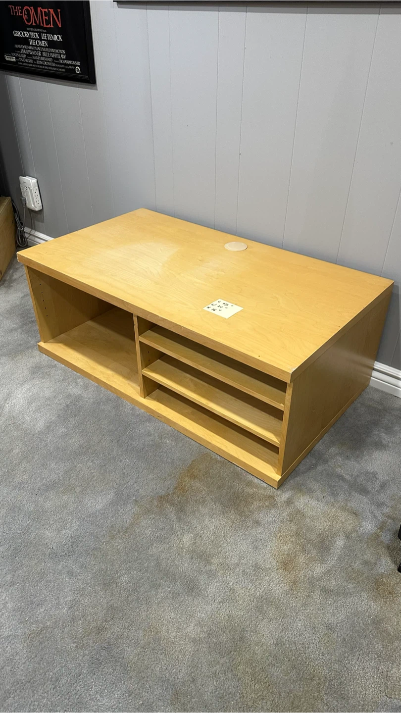 Maple TV Stand with Shelves - photo 3