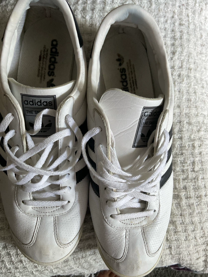 Adidas The Samba Mens White Black Sneakers Shoes