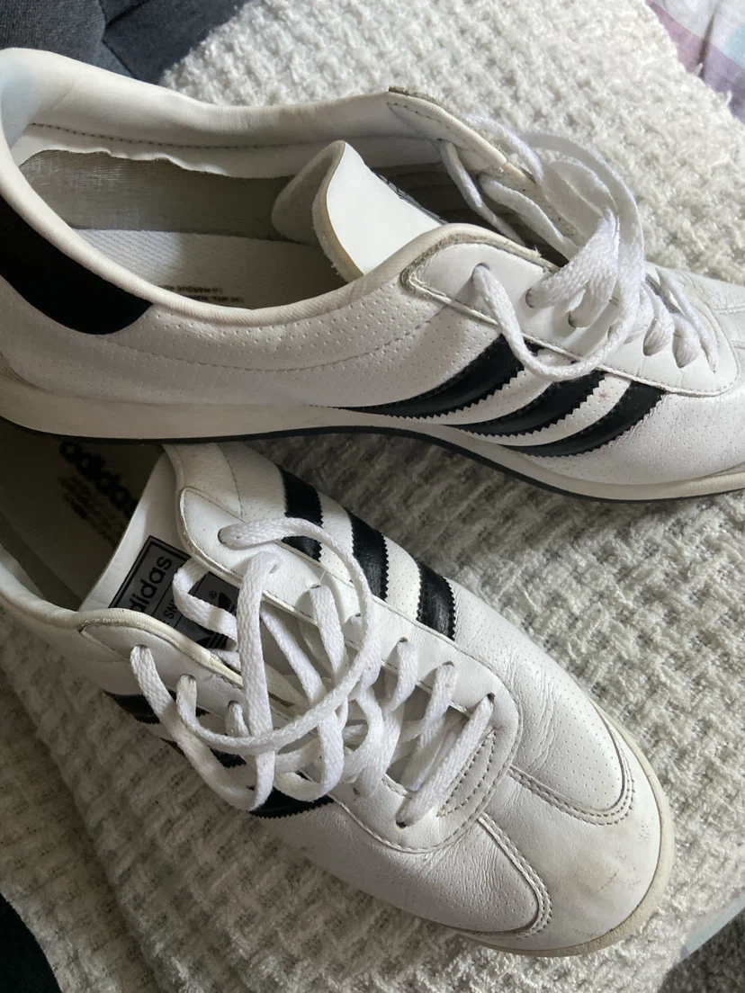 Adidas The Samba Mens White Black Sneakers Shoes - photo 2