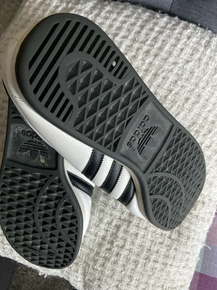 Adidas The Samba Mens White Black Sneakers Shoes - photo 4
