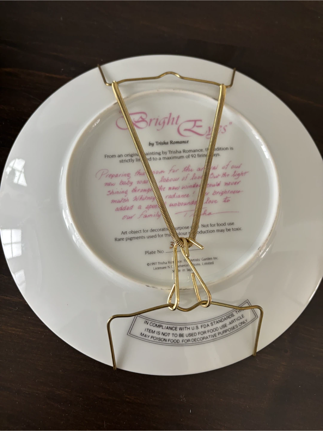 Bright Eyes by Trisha Romance Decorative Plate - photo 2