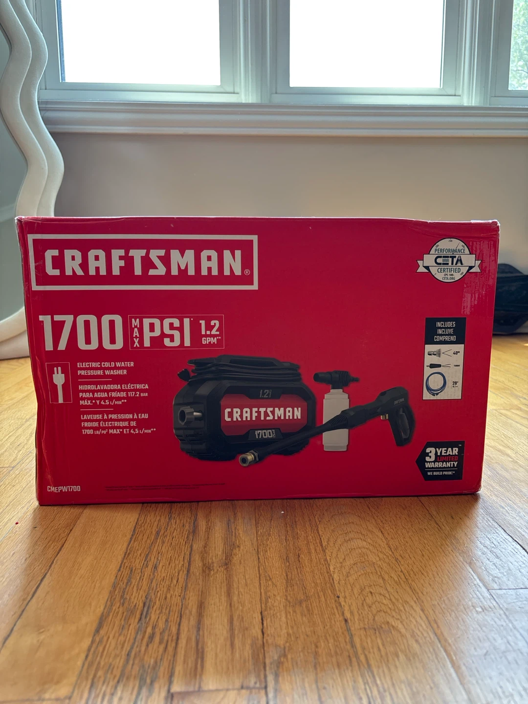 Craftsman 1700 PSI Electric Cold Water Pressure Washer