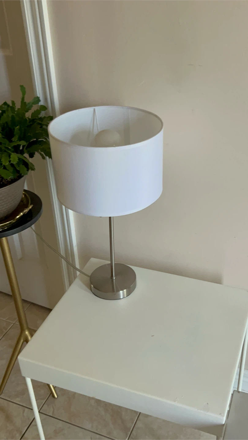 Table Lamp with White Drum Shade - photo 3