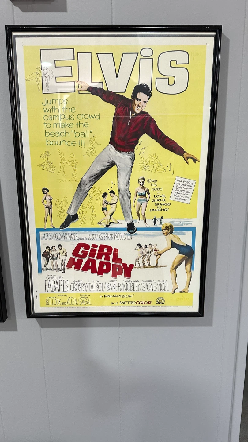Framed Elvis 'Girl Happy' Movie Poster