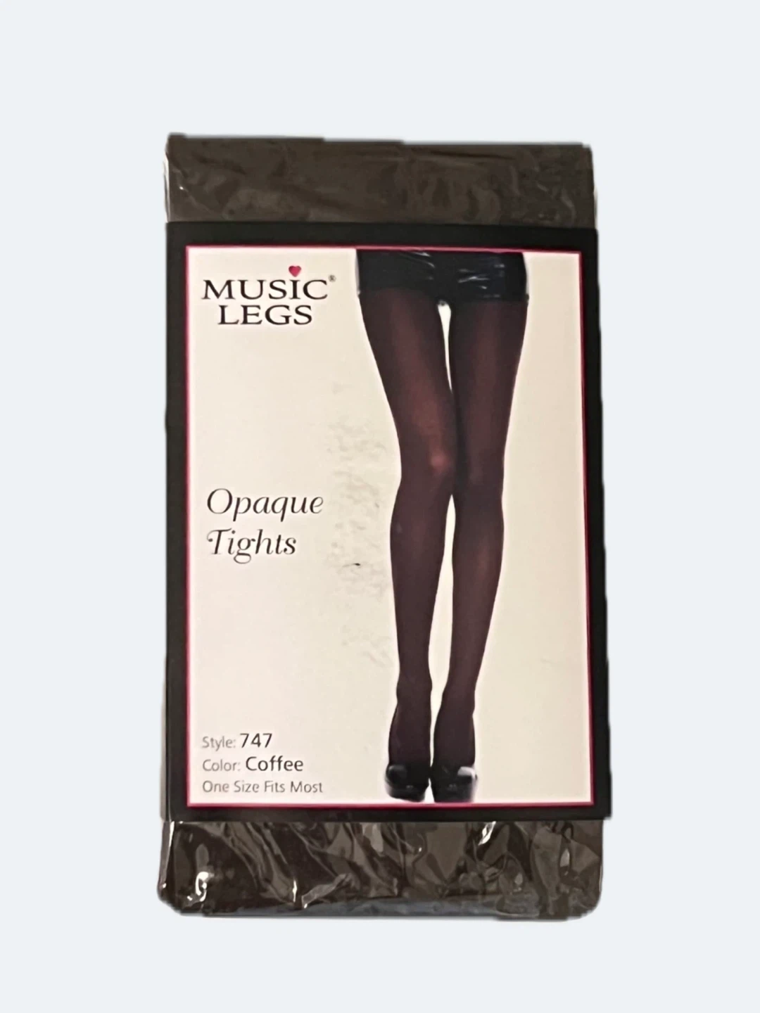 New Music Legs Opaque Tights in Coffee Brown