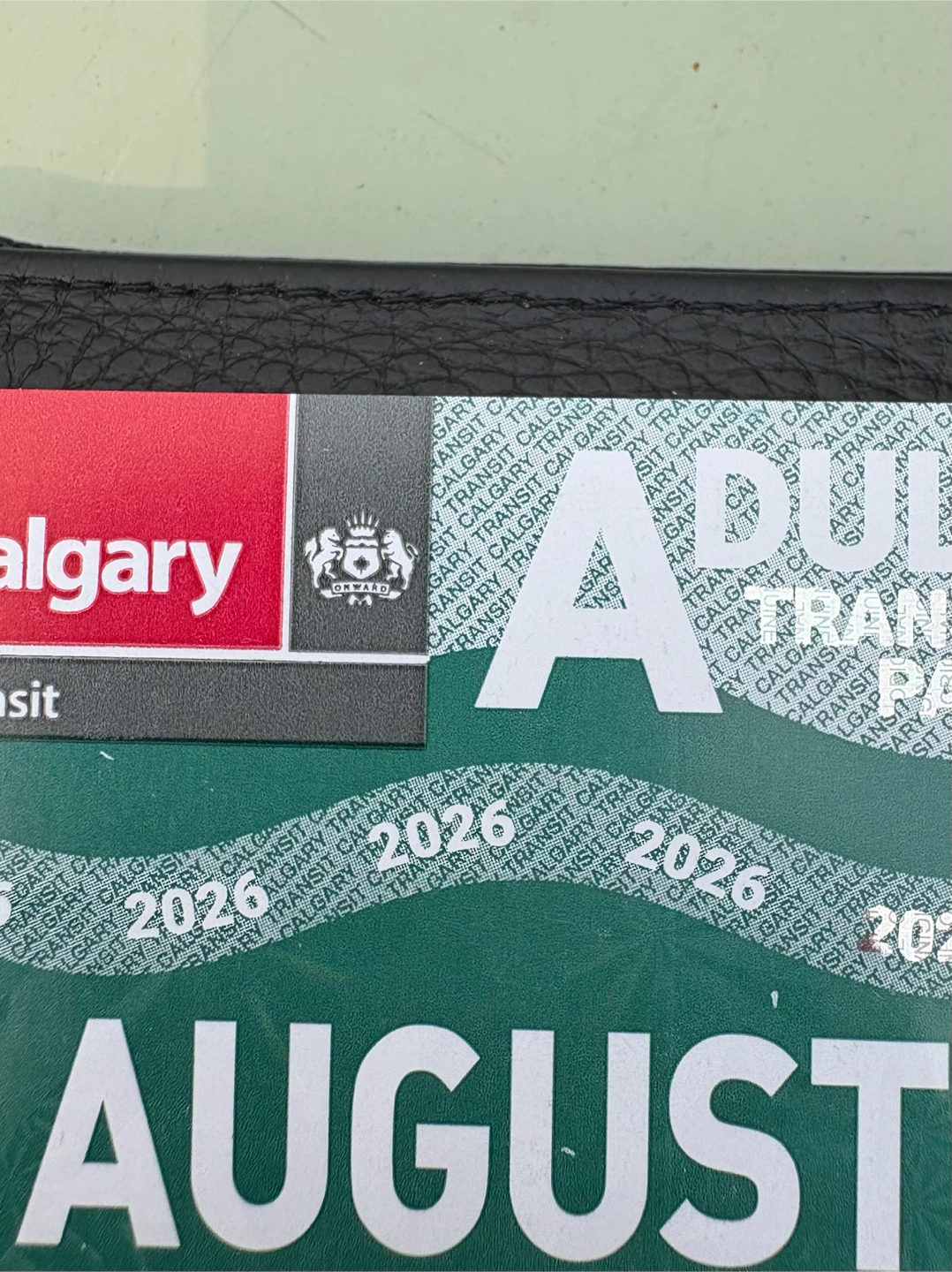 Calgary Transit Adult Pass - August 2026