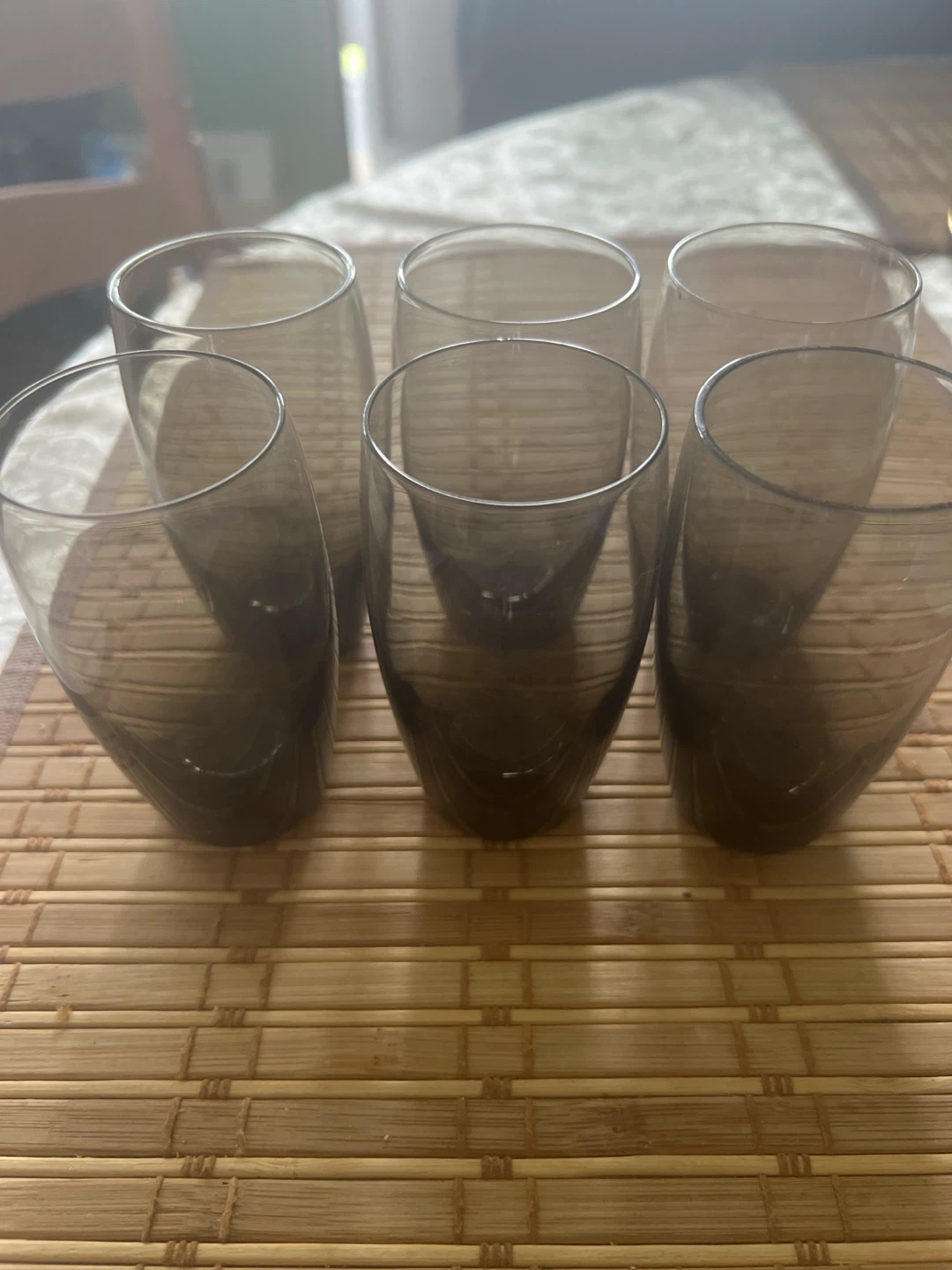 Set of 6 smoked glass tumblers - photo 2