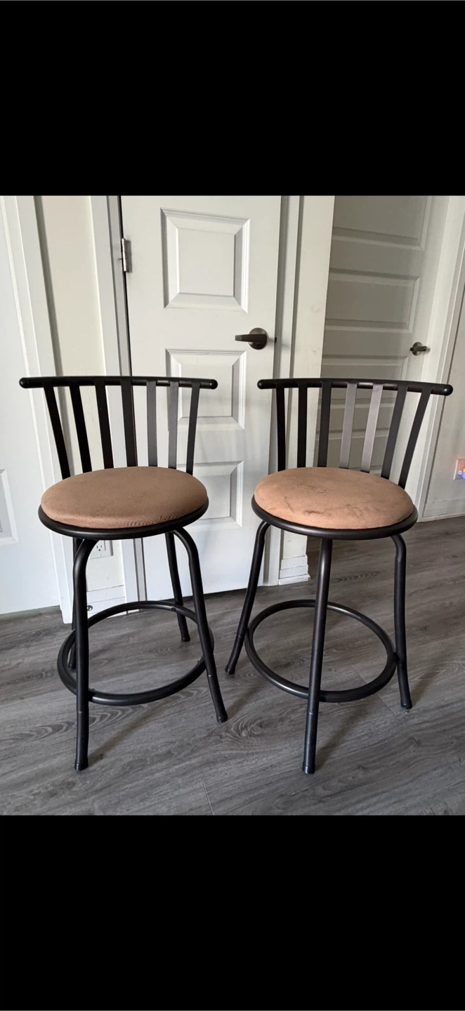 Set of 2 Swivel Bar Stools - photo 2