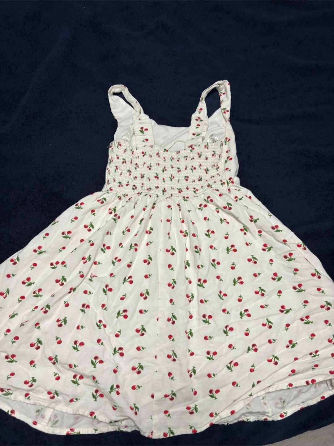 White cherry print sundress
