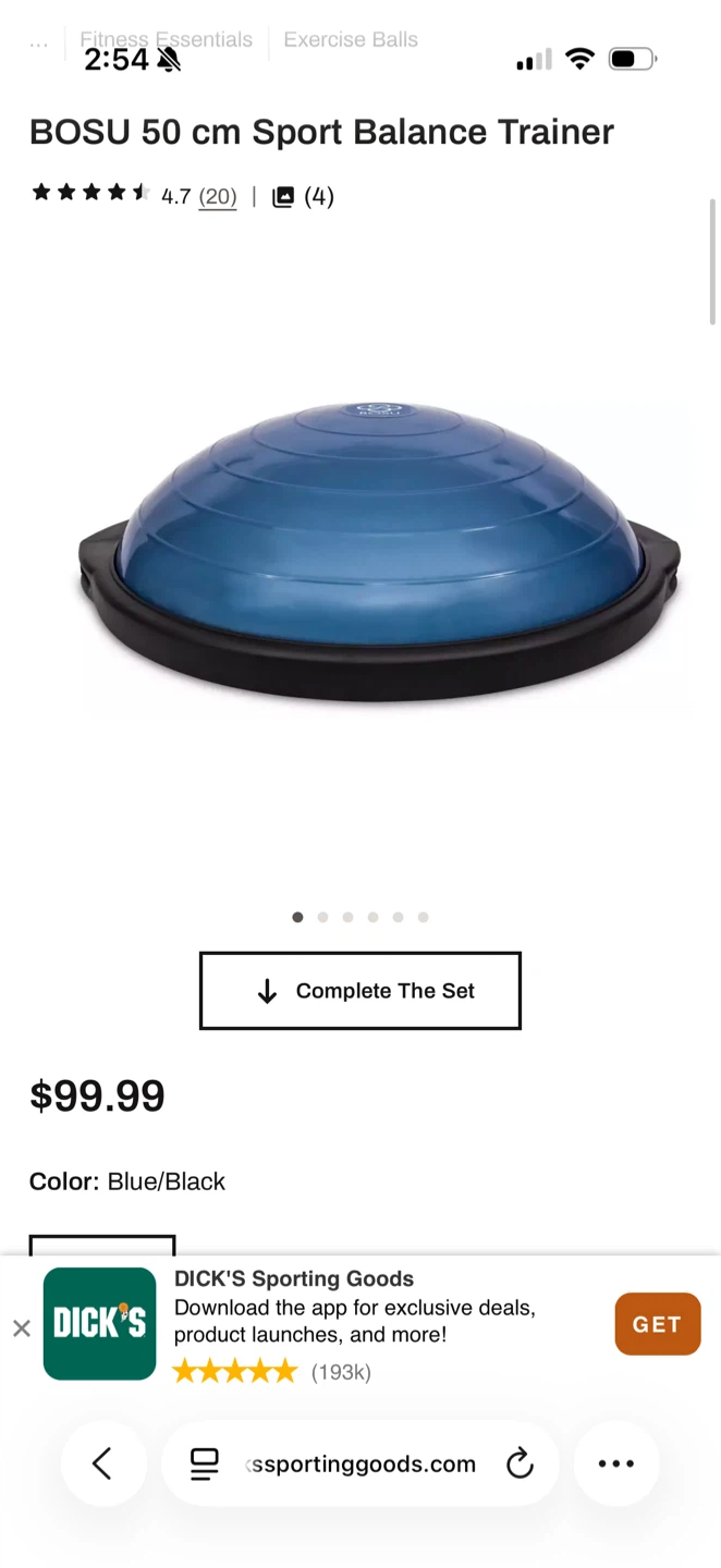 Bosu Sport balance trainer