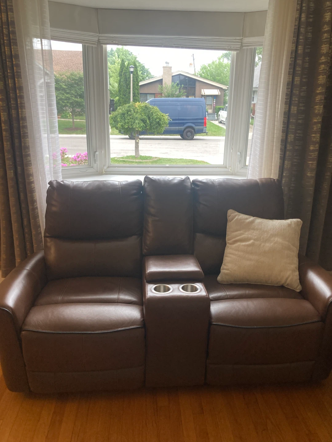 Sofa loveseat and chair brown leather recliners - photo 2