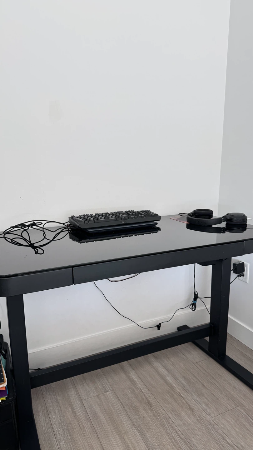 Black Standing Desk with USB Ports