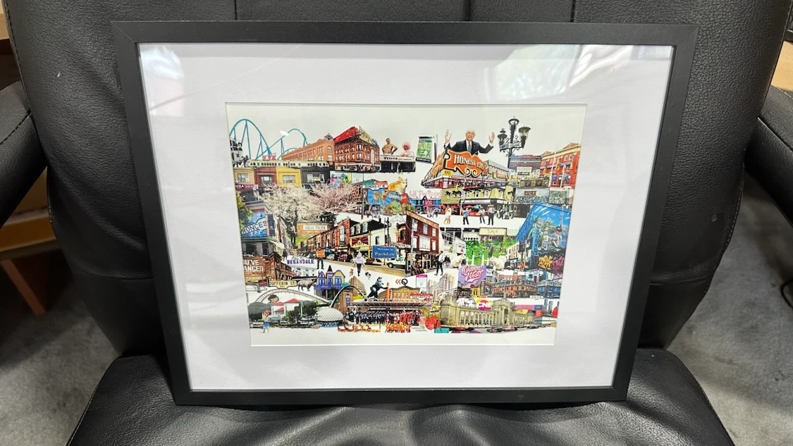 Framed Toronto Collage of City Landmarks