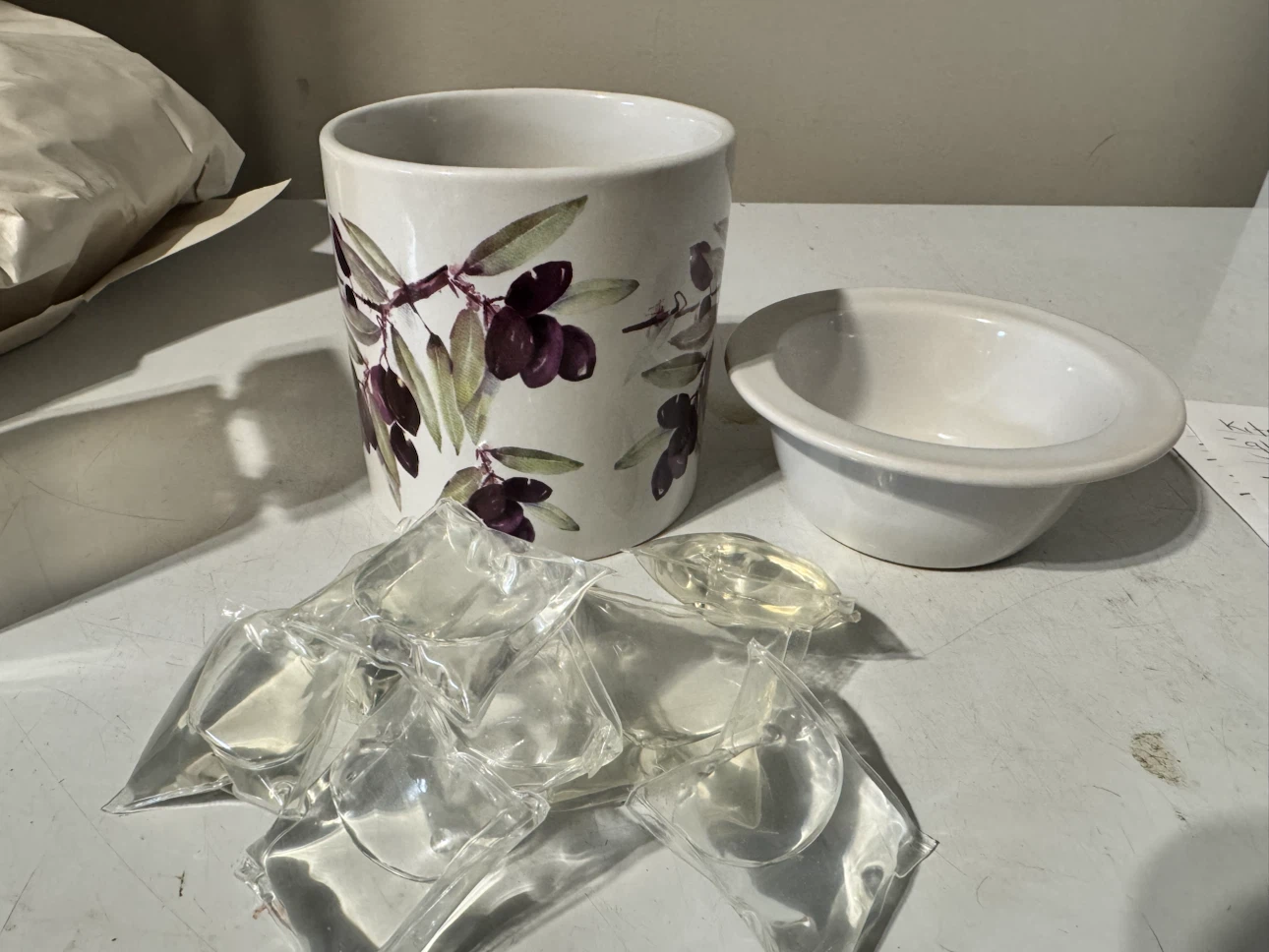 Olive Pattern Ceramic dip holder - photo 2