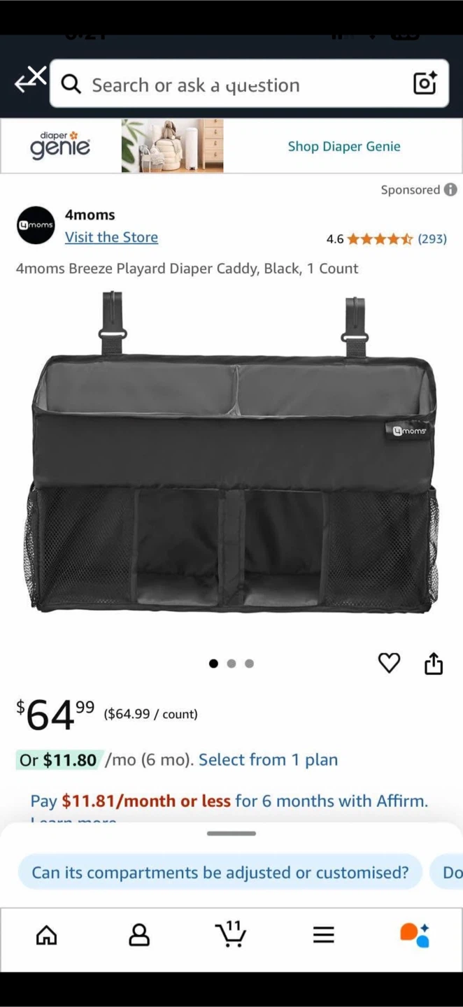 4moms Diaper Caddy, Black - photo 2